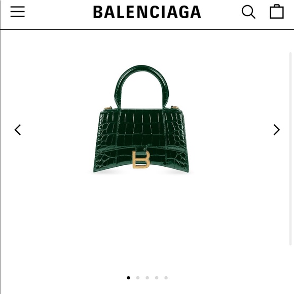 Hourglass handbag crocodile embossed - Picture 3 of 6